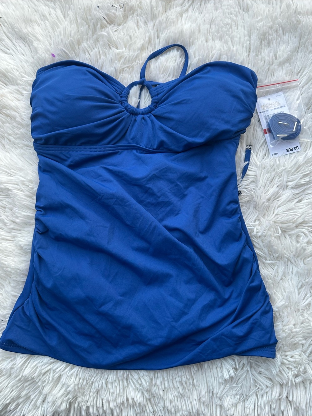 Women’s Royal Blue Michael Kors Tankini Swim Top size XS